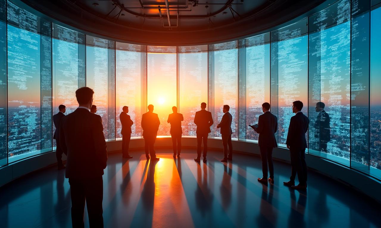 Team working on data strategy